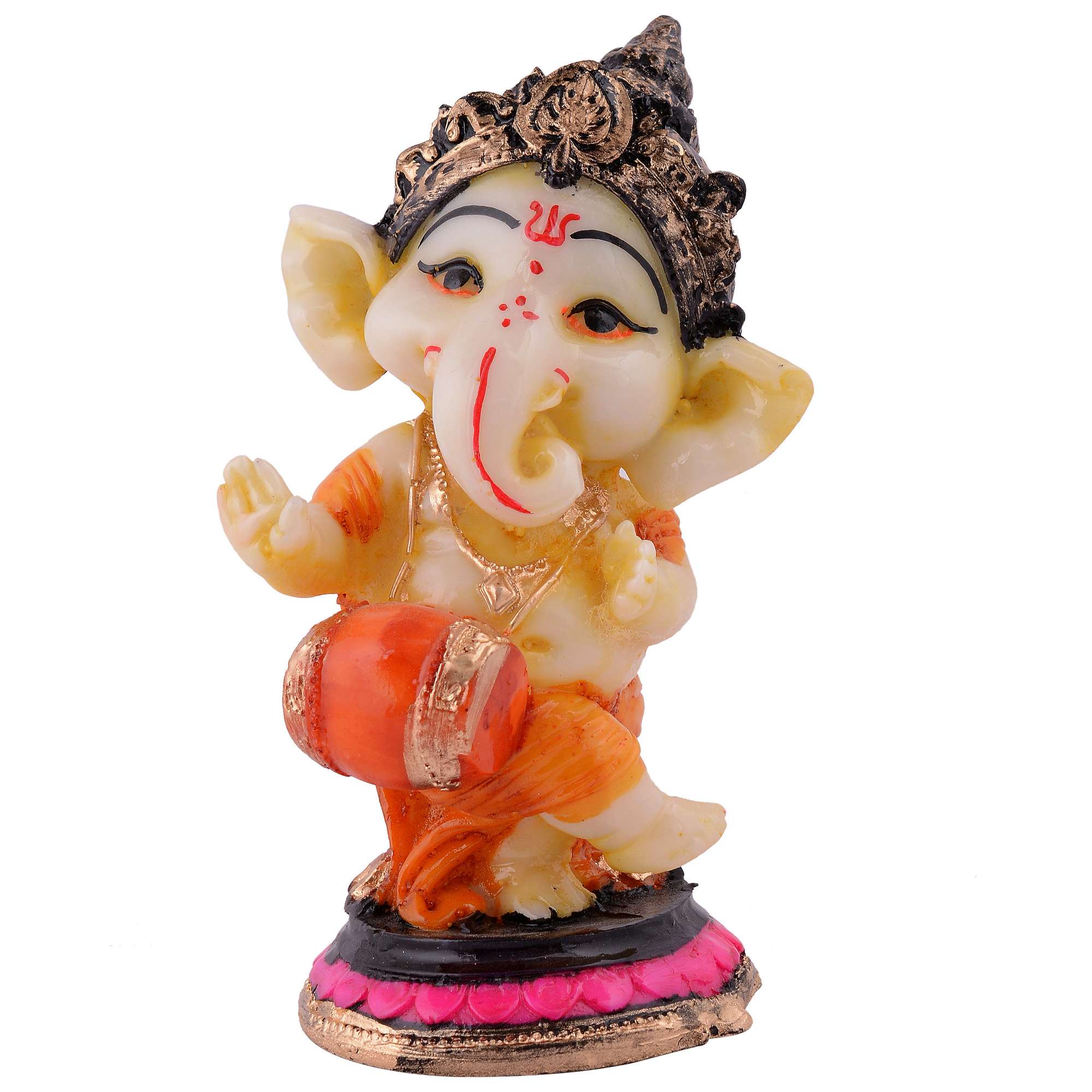 Ganesha Statue Idol Shriganesh Bhagwan Murti / Home, Office Decor / Car Dashboard / Side Table Brass Ganpati / Lord Vinayaka Statue / God of Luck & Success Sculpture / Gift Items - Image 3